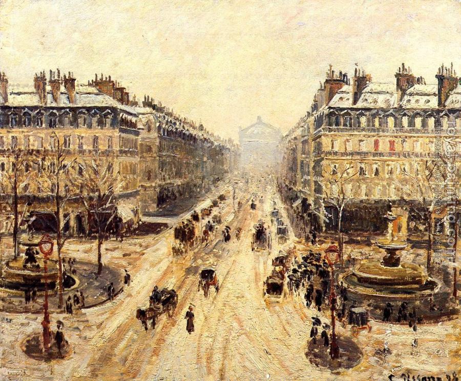 Camille Pissarro : Avenue de l'Opera, Snow Effect